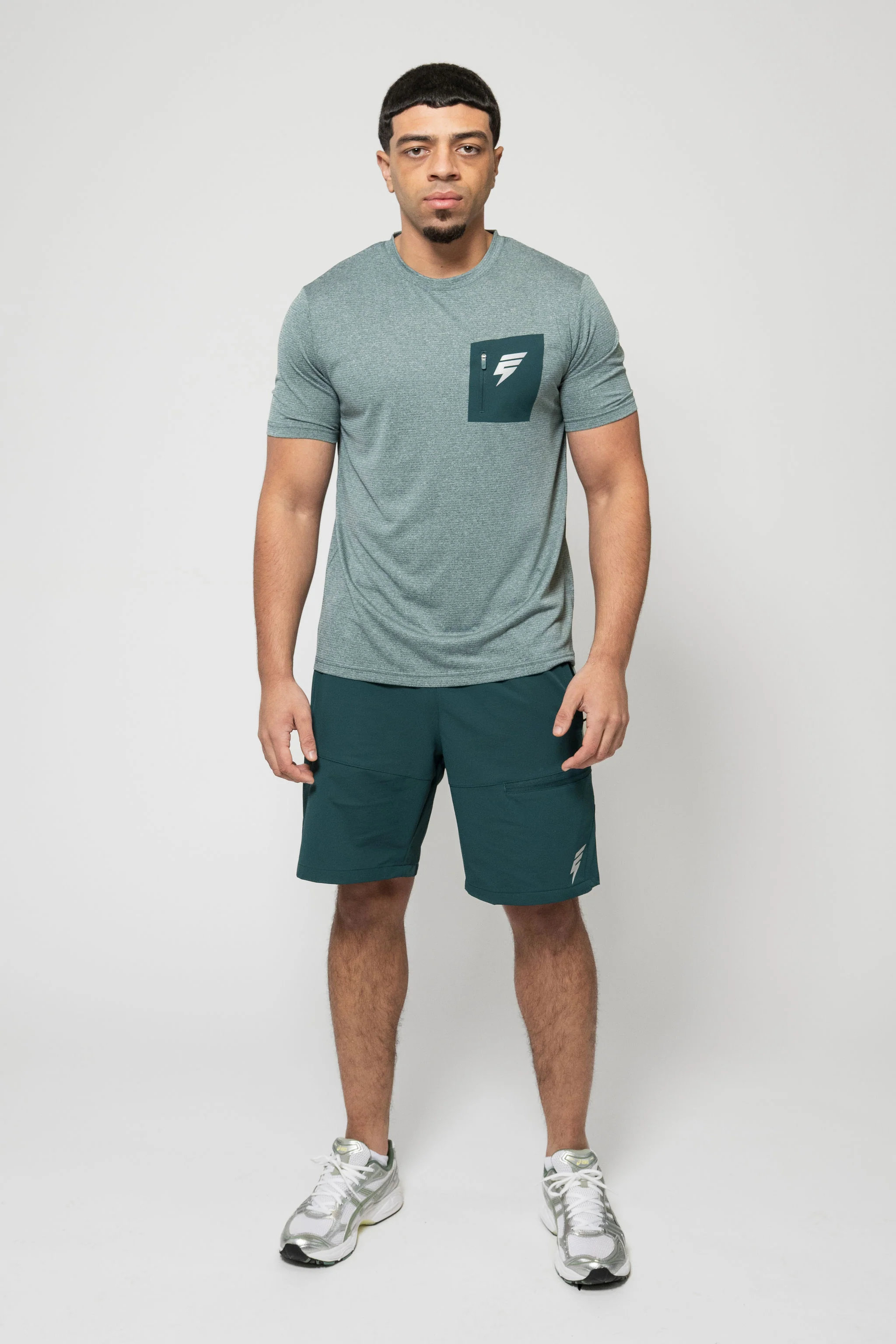 APEX SHORT SET - TEAL/FOREST GREEN - Image 11