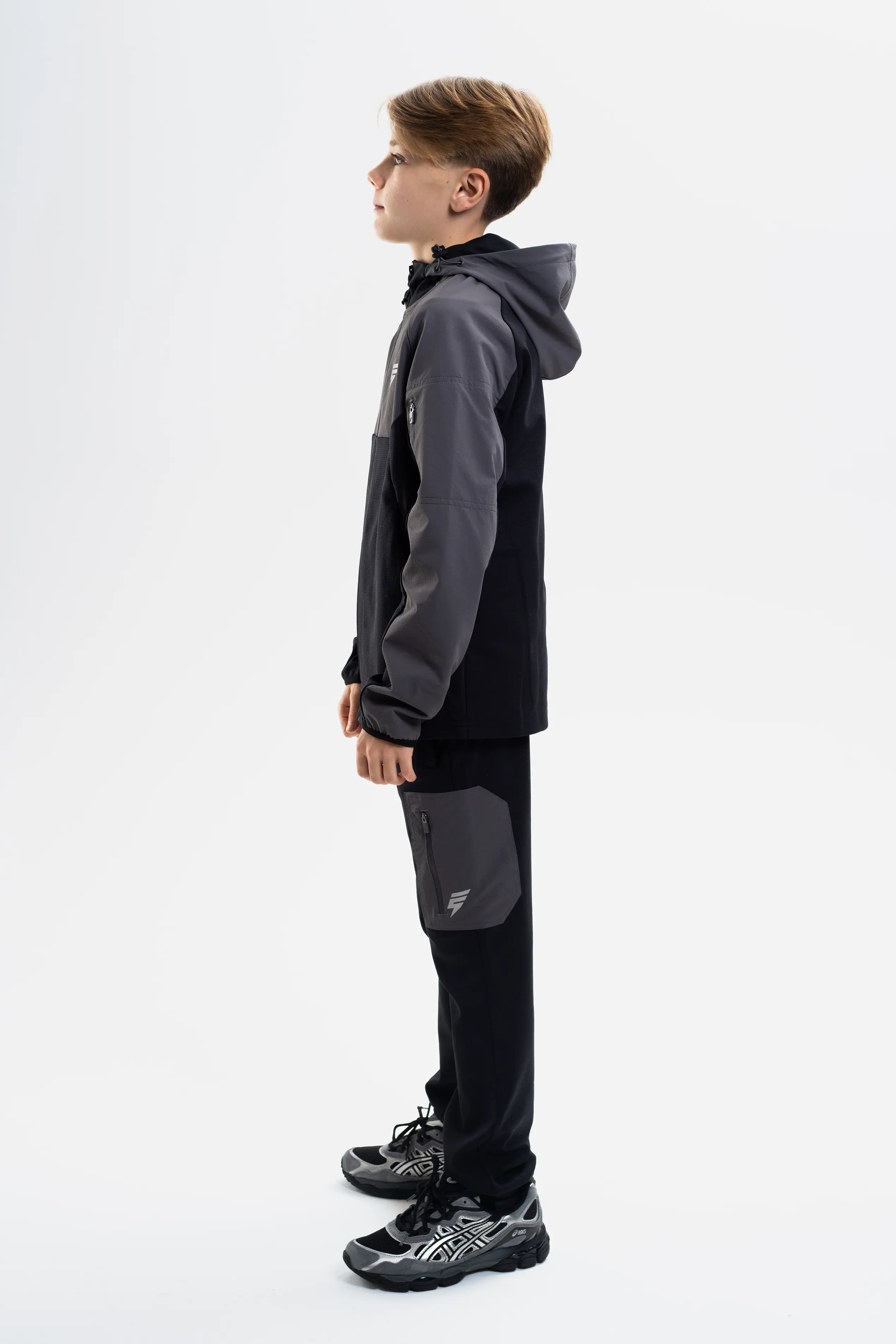 JUNIOR PATCH TRACKSUIT - BLACK/COAL - Image 5