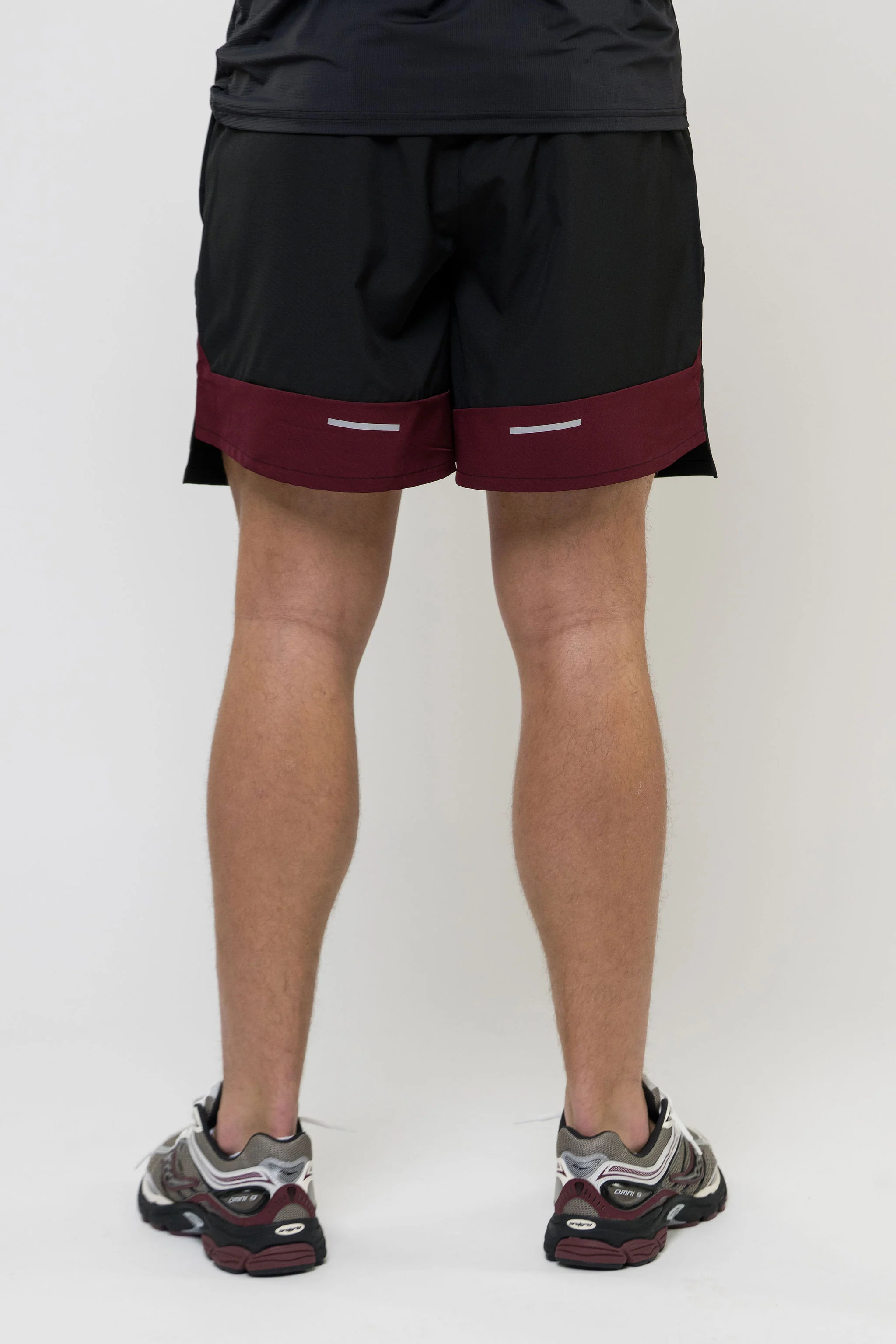 TRACK SHORT SET - BLACK/MAROON - Image 8
