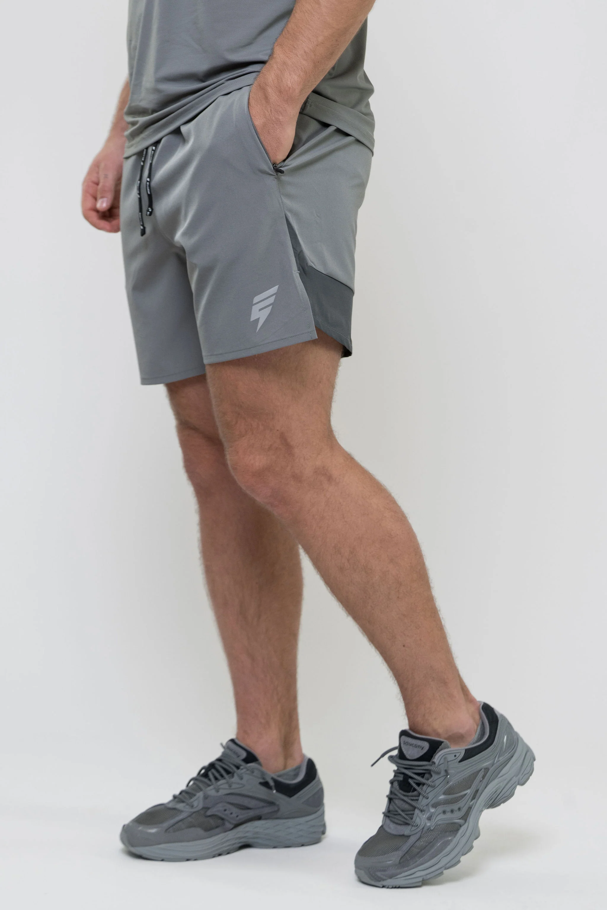 TRACK SHORT SET - LIGHT GREY/GREY - Image 7
